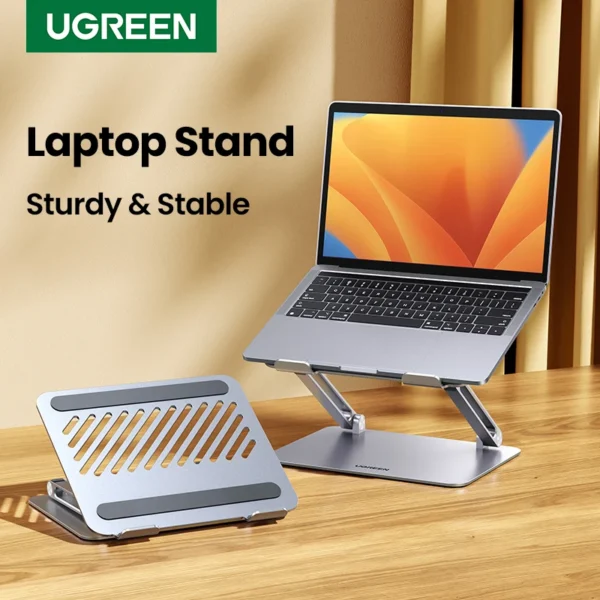 Foldable Vertical MacBook Stand – Space-Saving Laptop Holder - Image 4