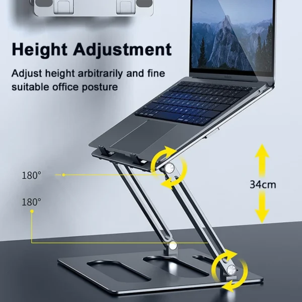 MacBook Stand with Cooling Pad Support for Better Airflow - Image 2