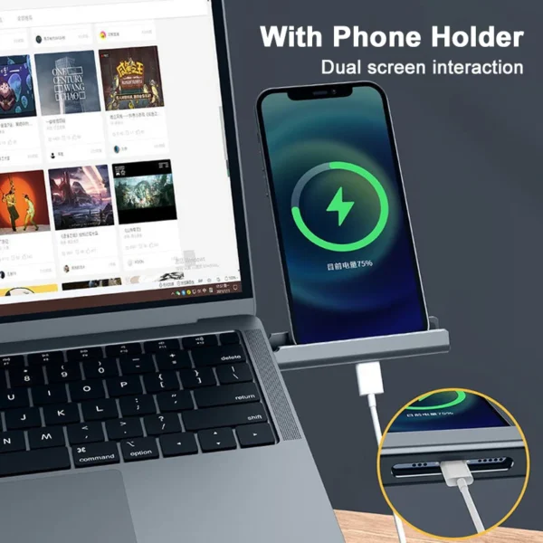 MacBook Stand with Cooling Pad Support for Better Airflow - Image 4