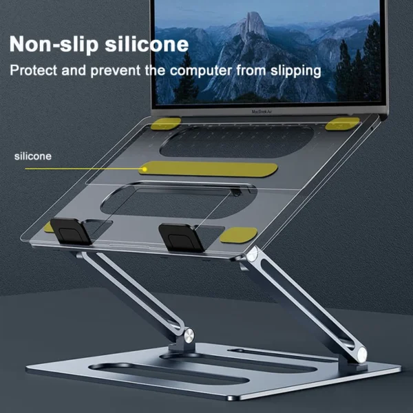 MacBook Stand with Cooling Pad Support for Better Airflow - Image 5