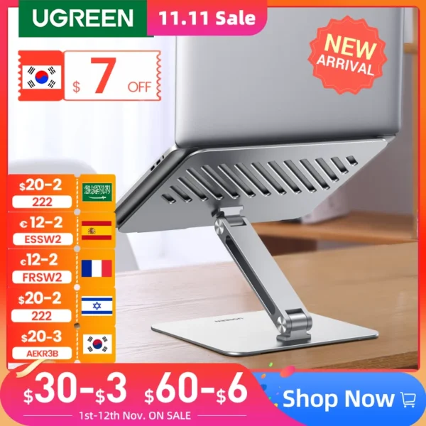 Foldable MacBook Stand – Portable & Adjustable Laptop Holder - Image 2