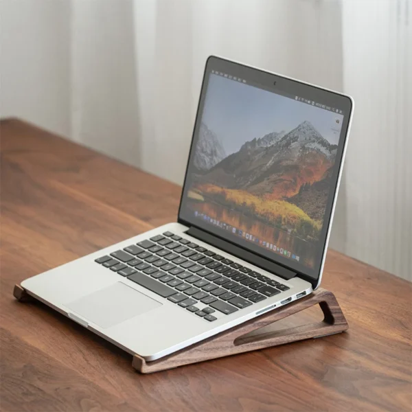 Universal Wooden Laptop Stand Portable Cooling Bracket For 10-17 Inch - Image 4
