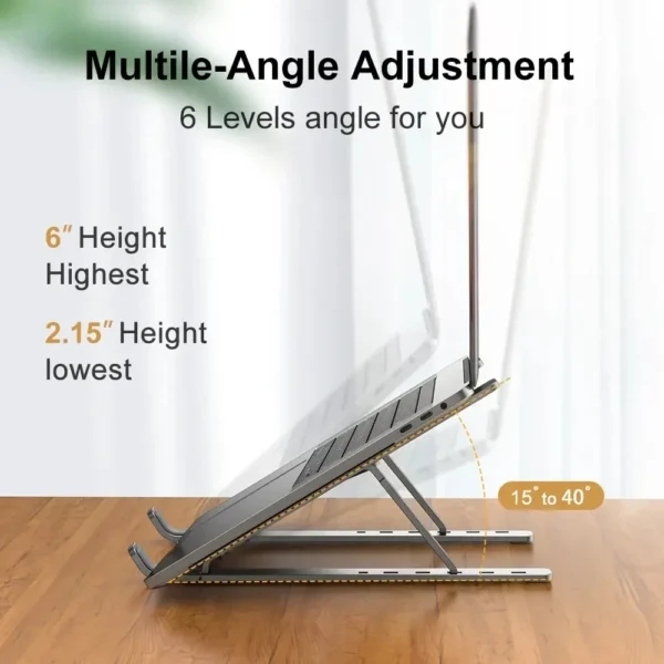 Portable MacBook Stand – Foldable Aluminum Laptop Holder & Riser - Image 2