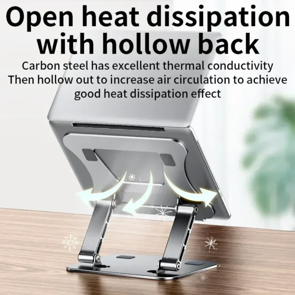 Adjustable MacBook Stand – Foldable Aluminum Laptop & Tablet Holder - Image 3