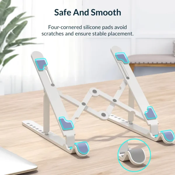 Foldable MacBook Stand: Portable Adjustable Aluminum Laptop Holder - Image 3