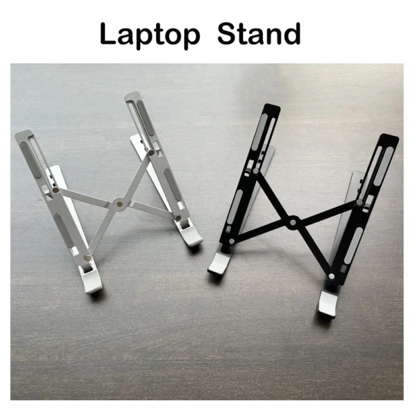 Adjustable Portable MacBook Stand – Foldable Aluminum Laptop Holder