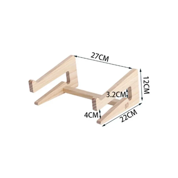 Wooden Laptop Stand Detachable Base Cooling Bracket For 10-17 Inch - Image 6