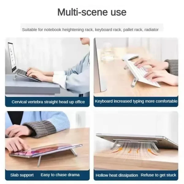 Invisible MacBook Stand – Portable Laptop Riser with Cooling Pad - Image 4