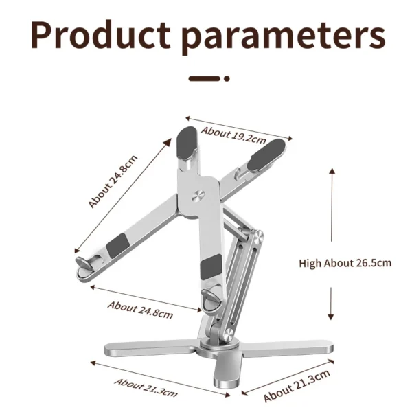 Foldable 360° Rotating MacBook Stand with Heat Dissipation - Image 6