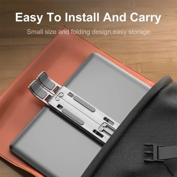 Portable MacBook Stand – Foldable Aluminum Laptop Holder for Desk - Image 4