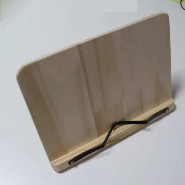 Wooden Laptop Stand, Portable Adjustable Book Holder, Sturdy & Lightweight - Image 6