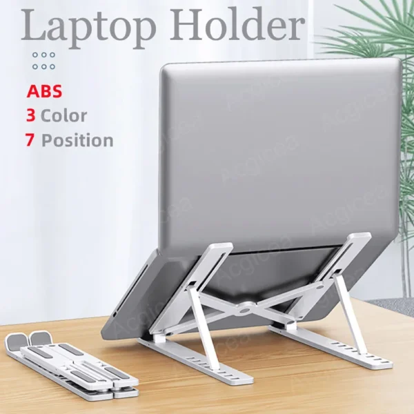 Portable MacBook Stand with 7/10 Gears Foldable Adjustable Design - Image 4