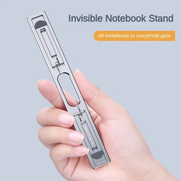 Invisible MacBook Stand – Portable Laptop Riser with Cooling Pad - Image 2