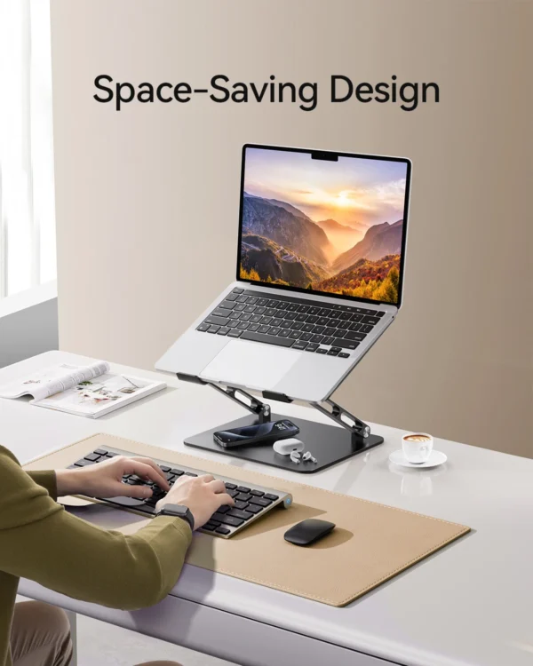 Adjustable MacBook Stand – Ergonomic Aluminum Laptop Riser for Desk - Image 5