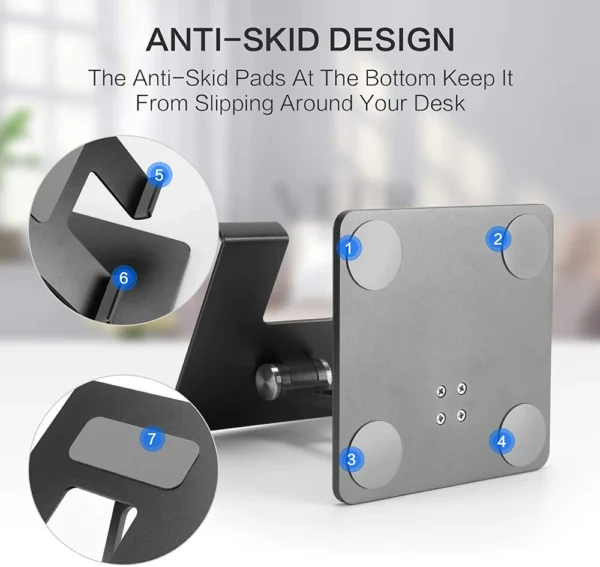 Universal MacBook Stand – Adjustable Metal Desktop Holder - Image 4