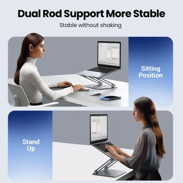 Foldable Vertical MacBook Stand – Space-Saving Laptop Holder - Image 5