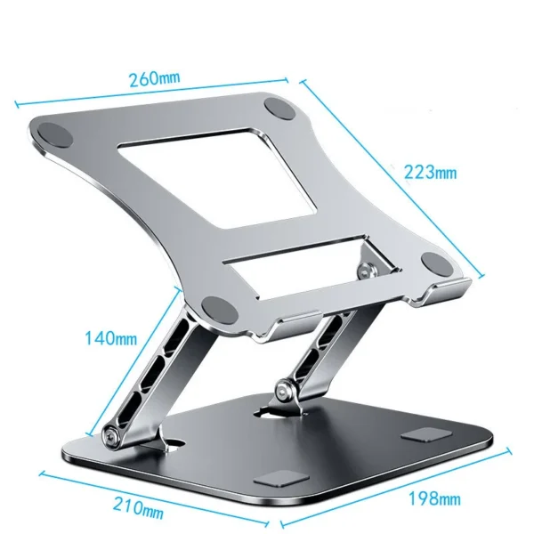 Adjustable Aluminum MacBook Stand for Laptops & Tablets Up to 17" - Image 6