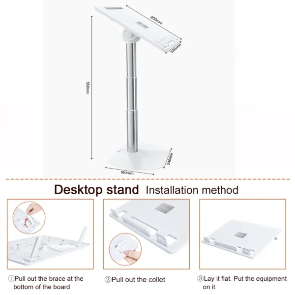 Foldable Portable MacBook Stand with Cooling Bracket Support - Image 4