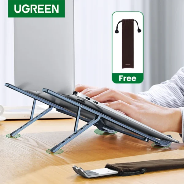 Foldable Aluminum MacBook Stand – Vertical Laptop & Tablet Holder