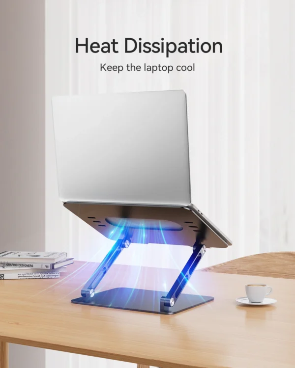 Adjustable MacBook Stand – Ergonomic Aluminum Laptop Riser for Desk - Image 4
