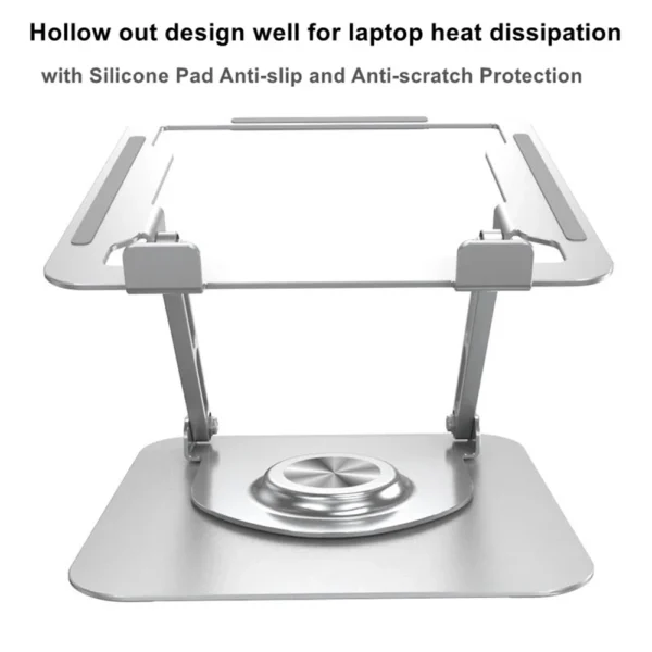 MacBook Stand with 360° Rotation, Aluminum Laptop Riser Holder - Image 6