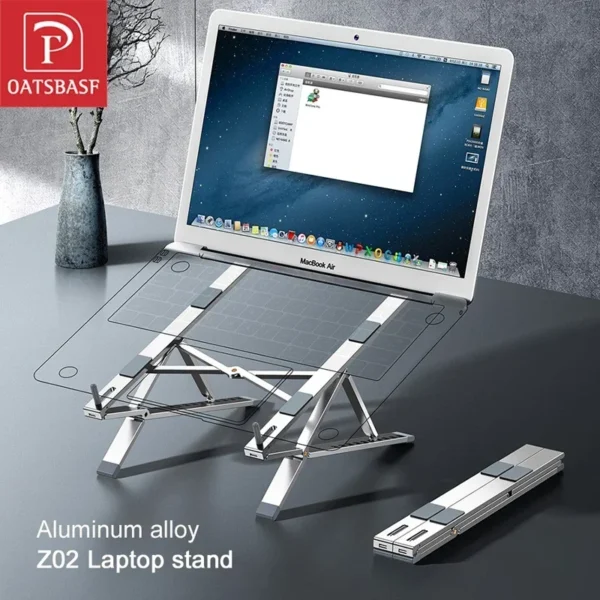 MacBook Stand: Portable Foldable Aluminum Laptop Holder 2025 - Image 2