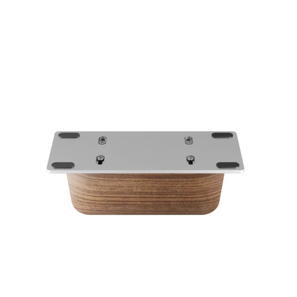 Wooden Laptop Stand For Desk, Black Walnut Aluminium Holder For MacBook - Image 3