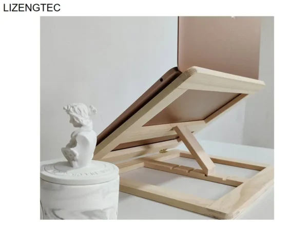 Wooden Laptop Stand: Foldable Design For 11-17 Inch Devices Stylish - Image 3