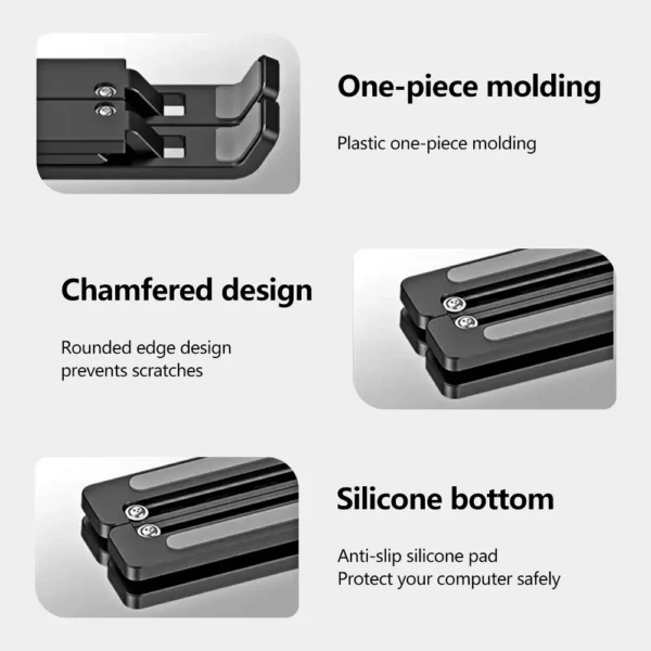 MacBook Stand: Adjustable Ten-Speed Foldable Plastic Laptop Holder. - Image 4