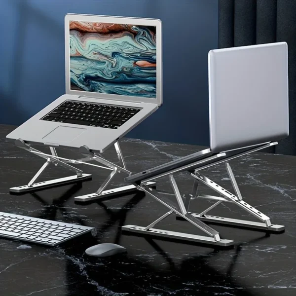 Adjustable MacBook Stand – Foldable Aluminum Laptop Holder & Riser - Image 3