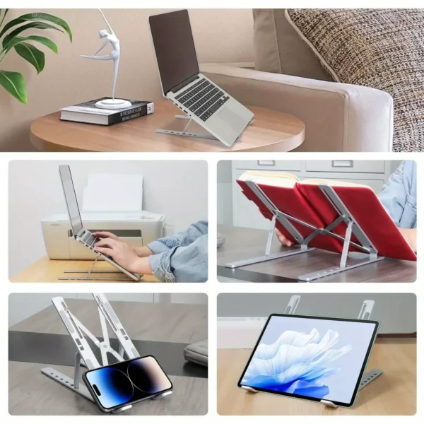 Portable Foldable MacBook Stand Aluminum Notebook Support Bracket - Image 6