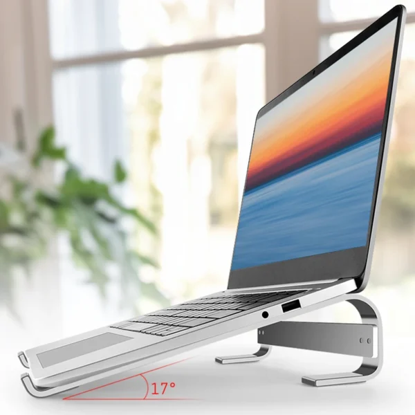 Portable MacBook Stand Aluminum Laptop Riser Holder for 10-18 Inch Devices - Image 2