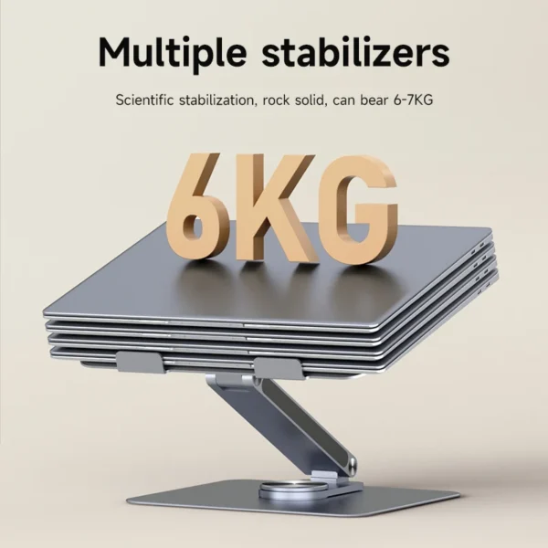 Adjustable MacBook Stand with USB Hub & Aluminum Design - Image 4