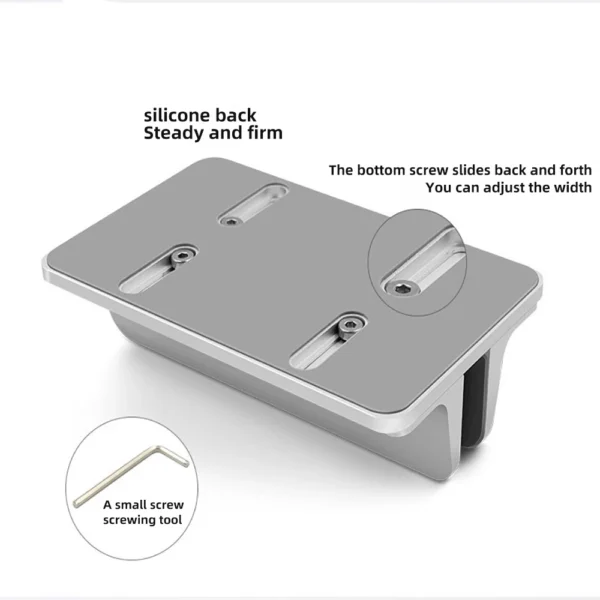 Foldable Vertical MacBook Stand – Aluminum Laptop & Tablet Holder - Image 3