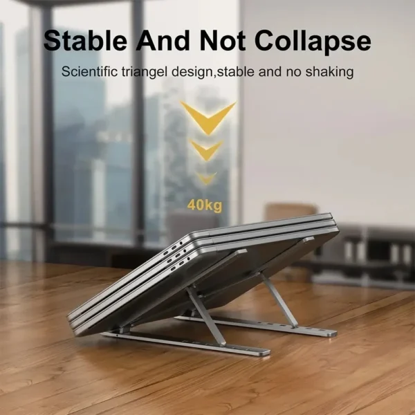Portable MacBook Stand – Foldable Aluminum Laptop Holder & Riser - Image 3