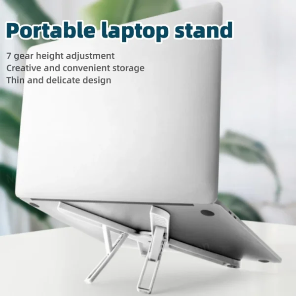 Foldable MacBook Stand with Cooling for Enhanced Airflow 2025 - Image 4