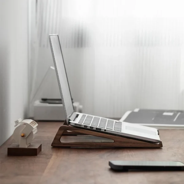 Universal Wooden Laptop Stand Portable Cooling Bracket For 10-17 Inch - Image 5
