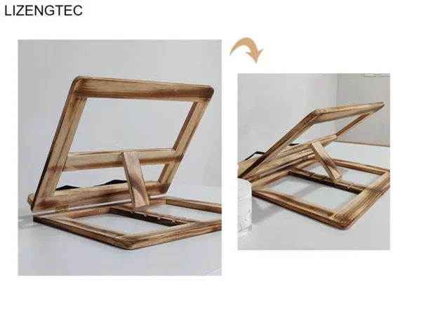 Wooden Laptop Stand: Foldable Design For 11-17 Inch Devices Stylish