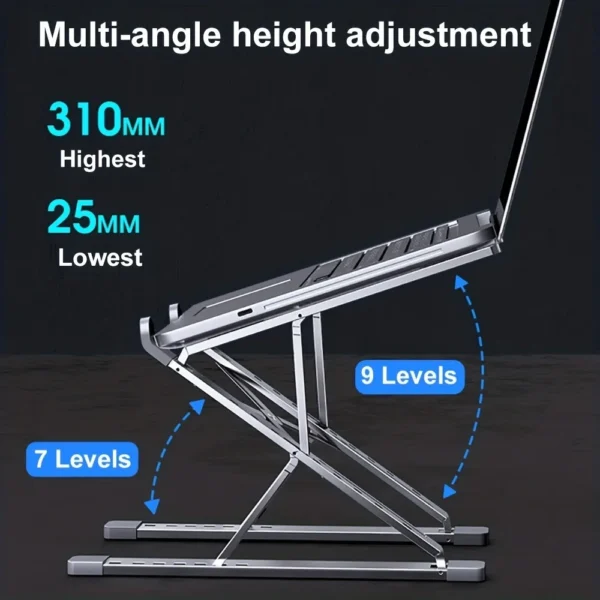 Adjustable MacBook Stand – Foldable Aluminum Laptop Holder & Riser - Image 4