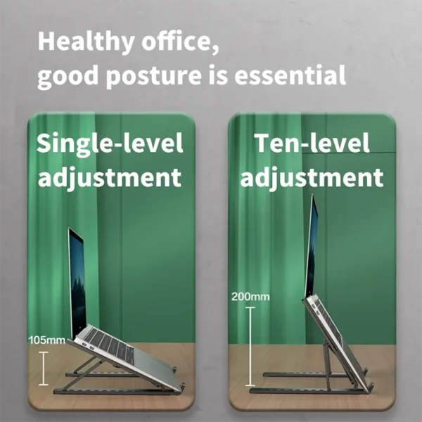 Foldable MacBook Stand – Portable & Adjustable Laptop Holder - Image 4