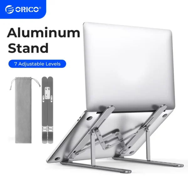 Foldable MacBook Stand: Portable Adjustable Aluminum Laptop Holder