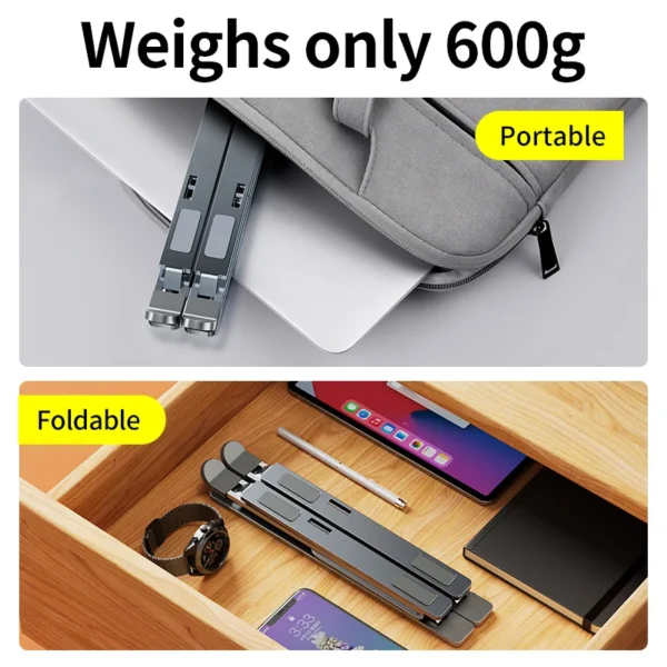 CMASO N8 Adjustable Aluminum MacBook Stand with Cooling Pad - Image 5