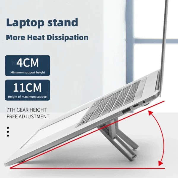 Foldable MacBook Stand with Cooling for Enhanced Airflow 2025