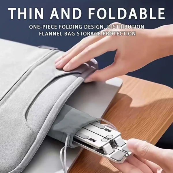 Portable Foldable MacBook Stand Aluminum Notebook Support Bracket - Image 5