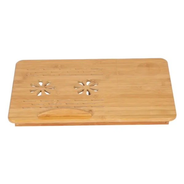 Wooden Laptop Stand Adjustable Height Portable Bedside Reading Table - Image 3