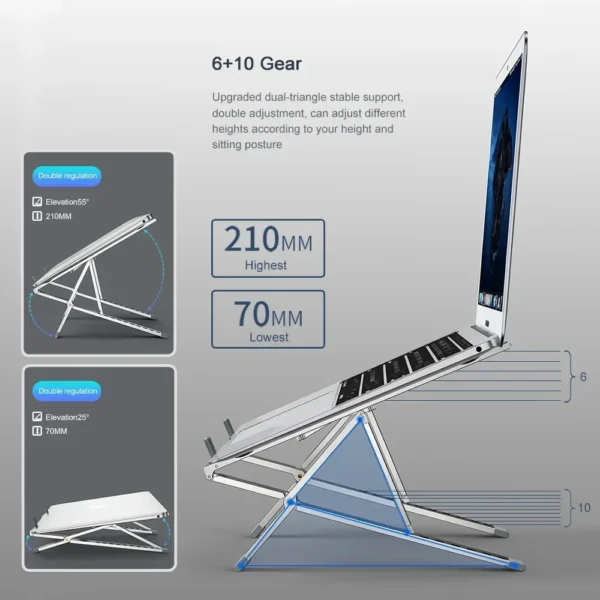 MacBook Stand: Portable Foldable Aluminum Laptop Holder 2025 - Image 5