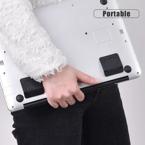 Portable Foldable MacBook Stand with Cooling & Ergonomic Design - Image 2