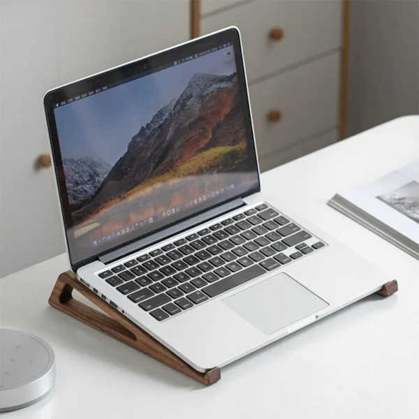 Universal Wooden Laptop Stand Portable Cooling Bracket For 10-17 Inch - Image 3