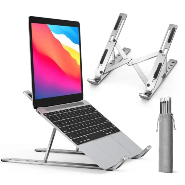 Portable MacBook Stand – Foldable Aluminum Laptop Holder & Riser