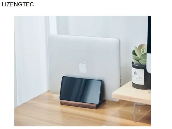 Wooden Laptop Stand For Laptop, Tablet, Mobile, Walnut, Beech Design - Image 5